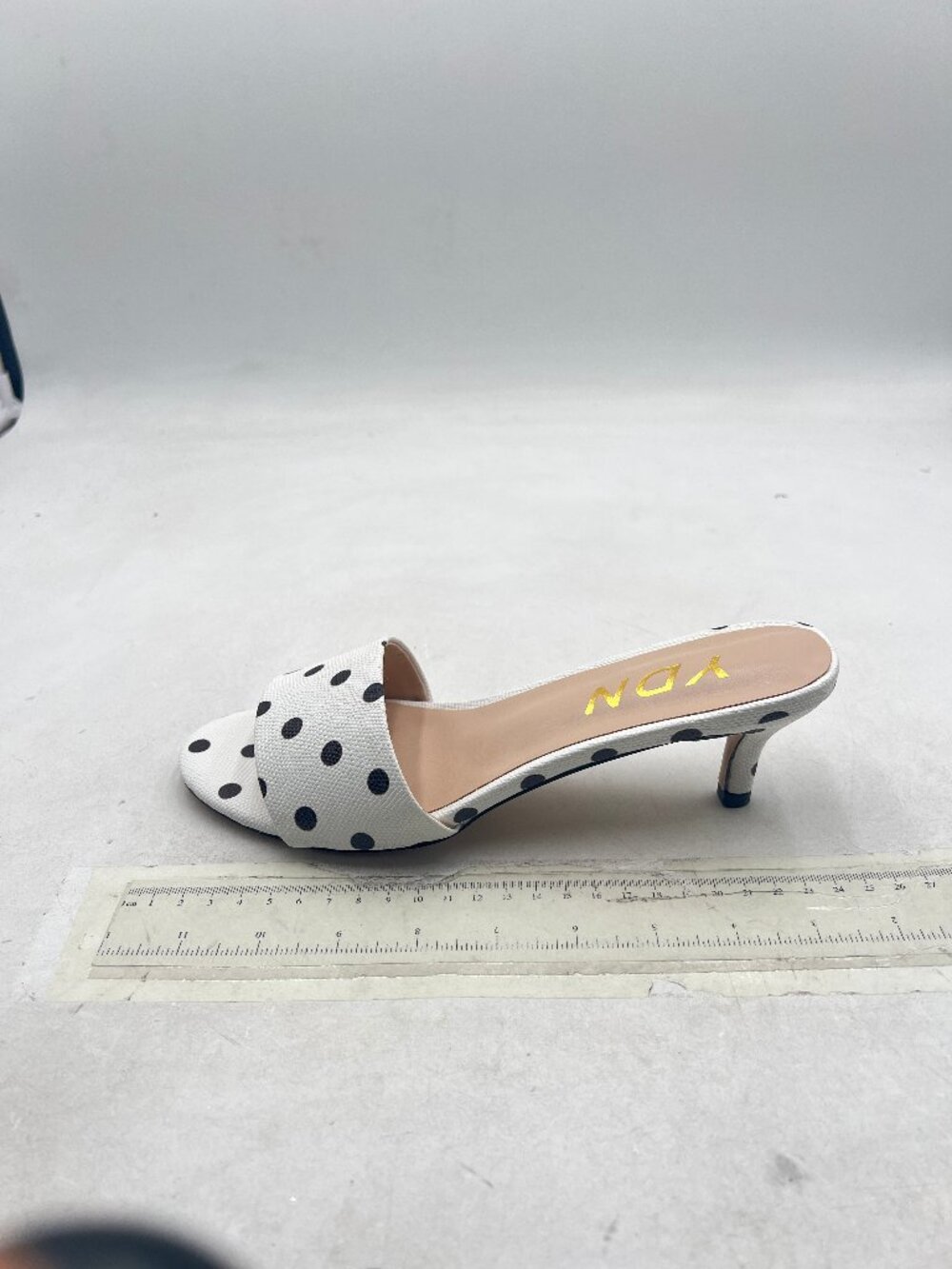 YDN Black Kitten Low Heel Mules Slip on Clog Sandals Open Toe Dress Slide Shoes